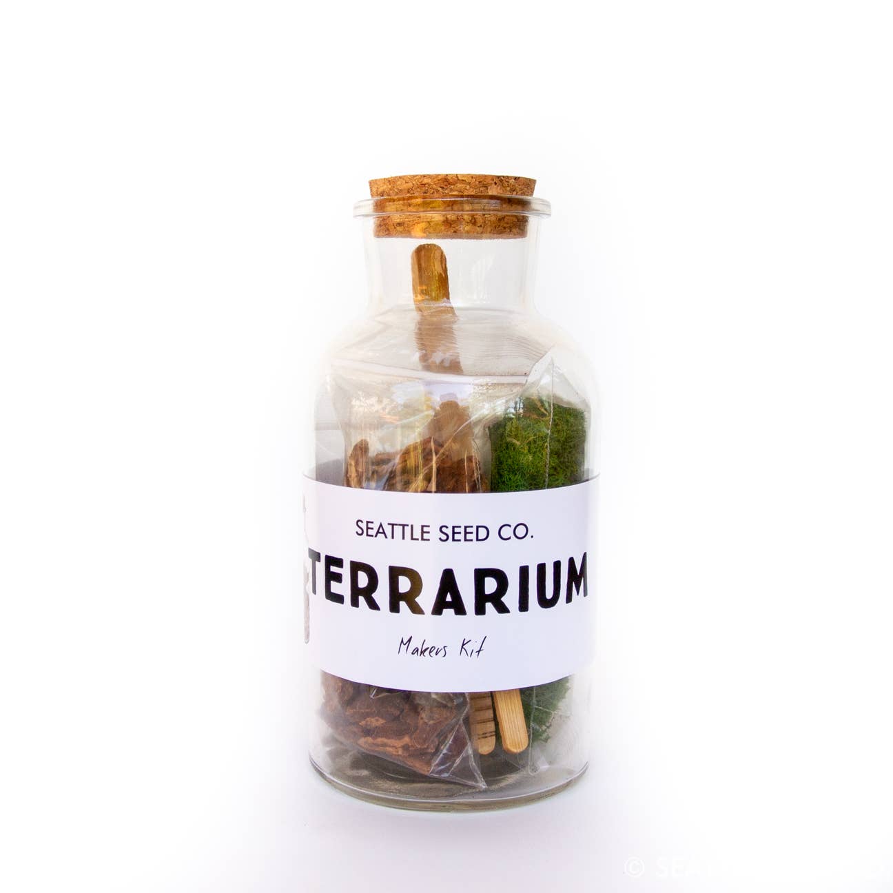DIY Large Jar Terrarium with Soil and Moss Garden Crafts Kit, photo 1 of 5