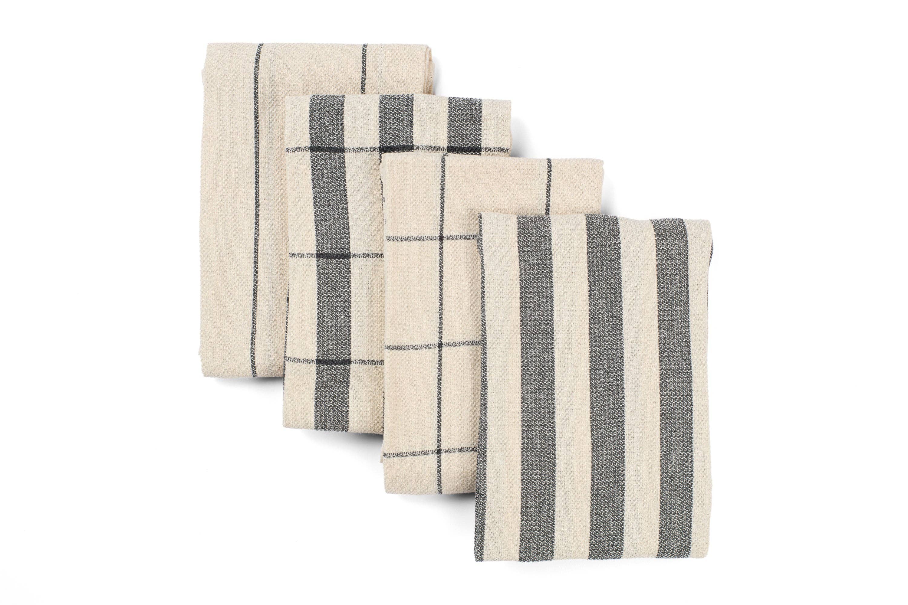 Kitchen Towels – Set of 4, Absorbent & Eco-Friendly: Charcoal, Minimal, photo 1 of 8
