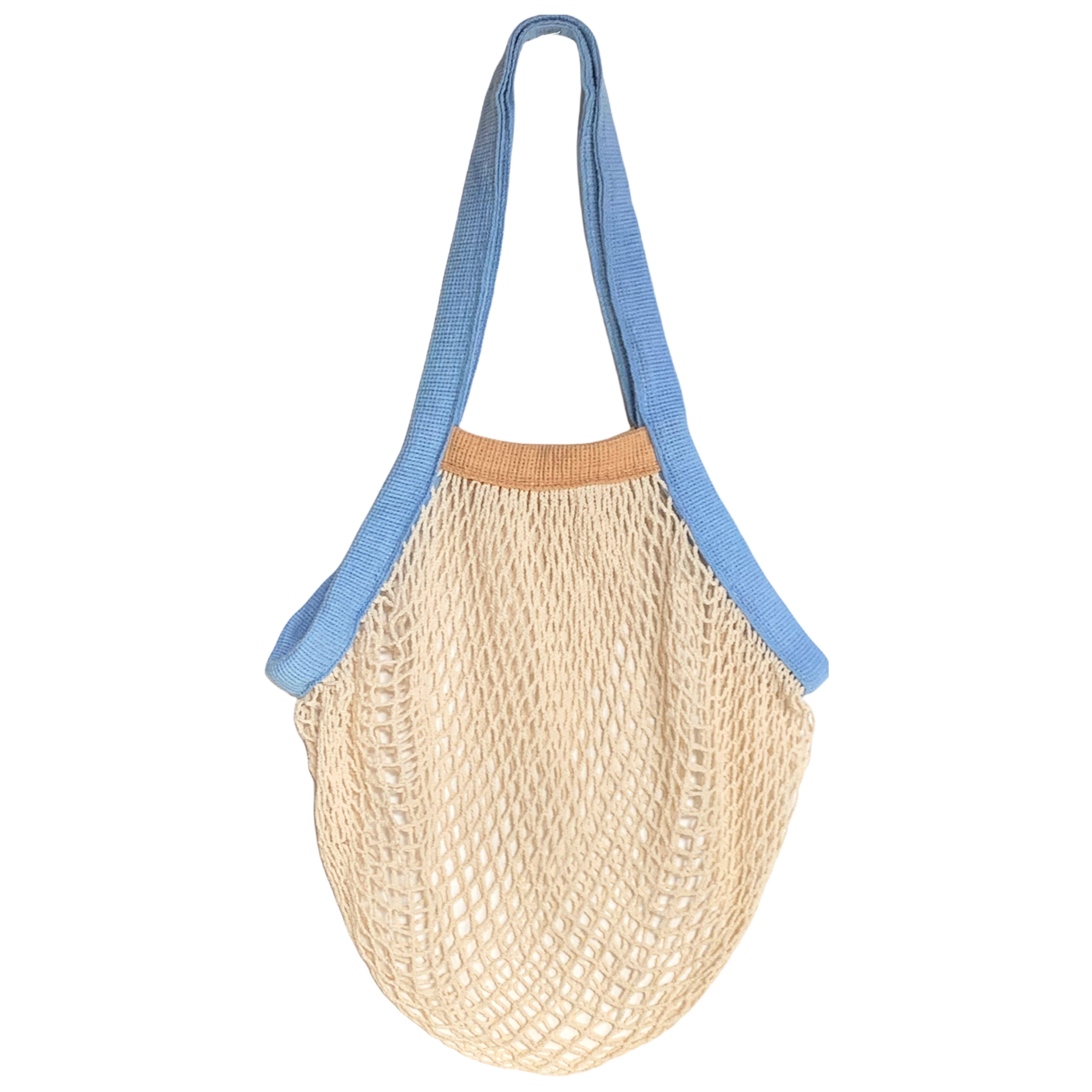 The french market bag two tone: French blue/wheat, photo 1 of 8