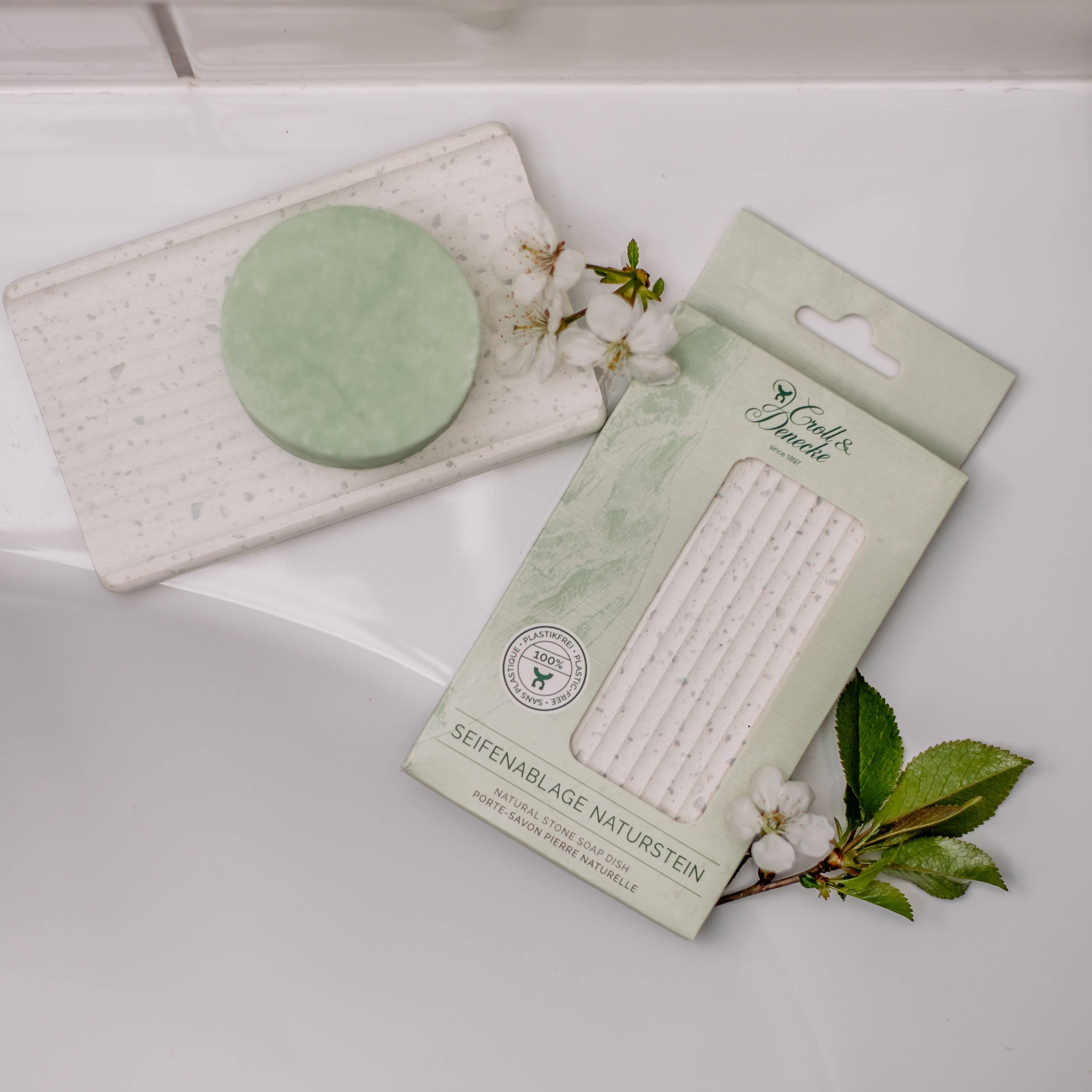Natural Stone Deco Eco Wellness Spa Beau Posh Soap Dish, photo 2 of 2
