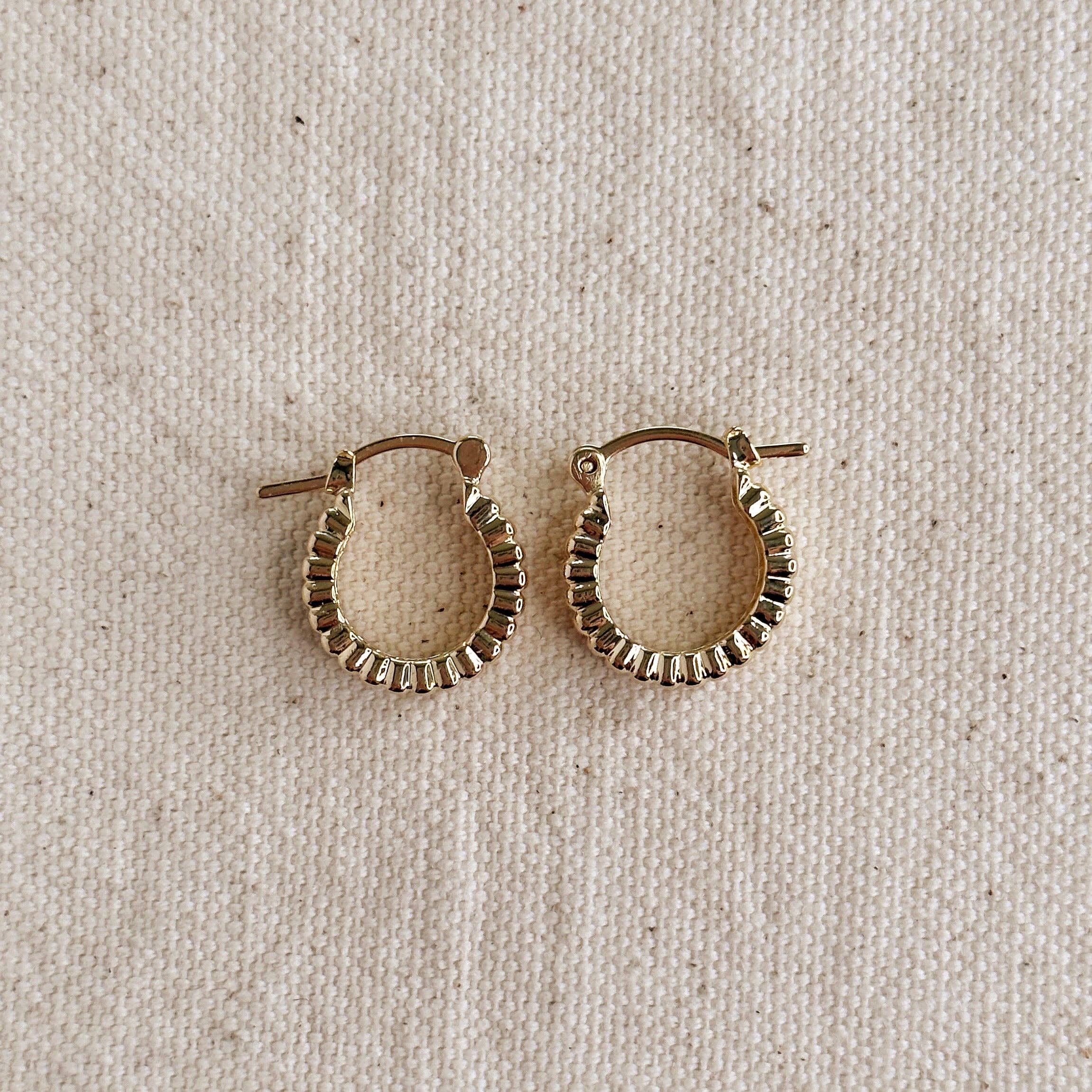 Ridged Hoop Earrings, photo 5 of 6
