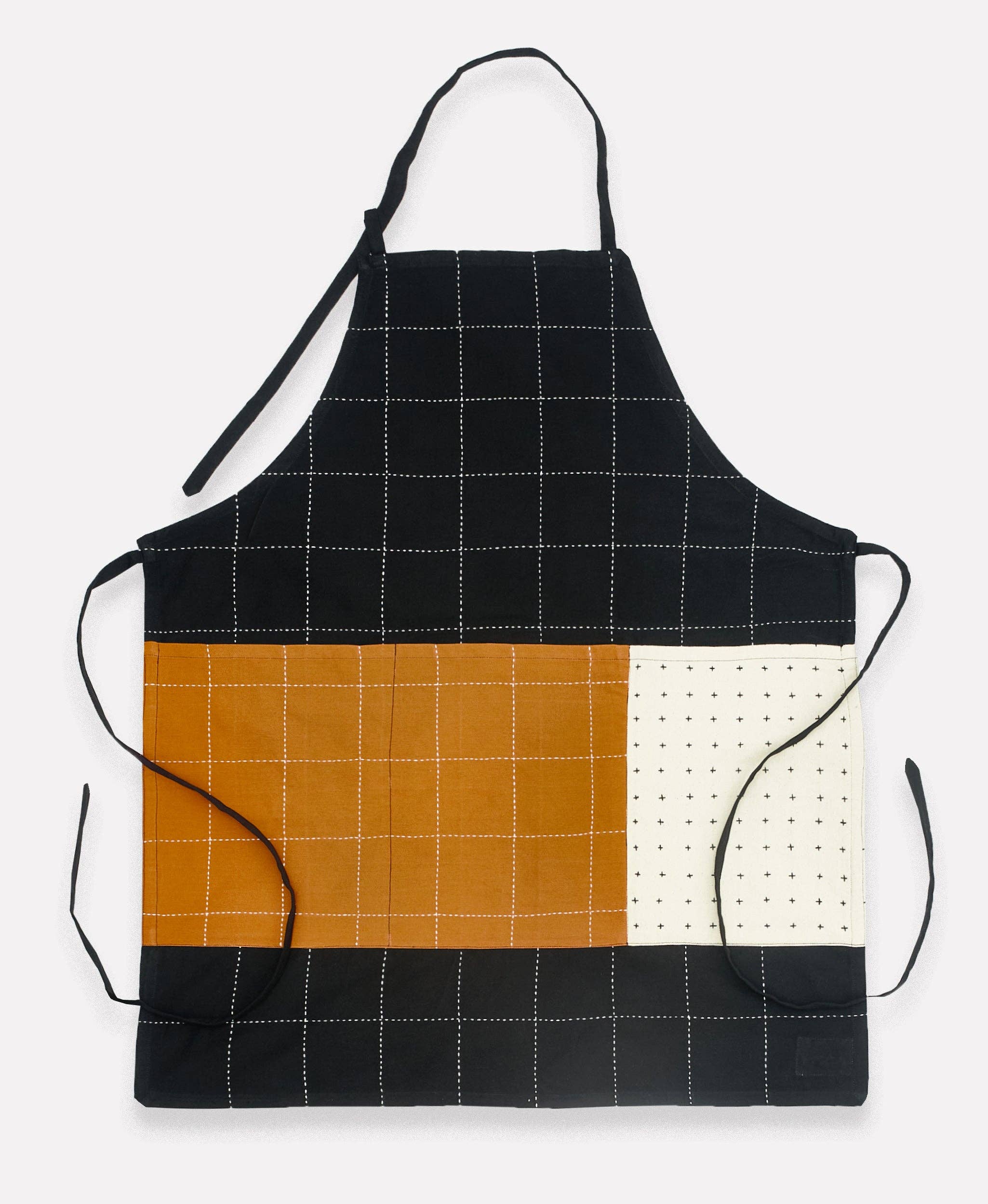 Charcoal Organic Cotton Bib Apron, photo 2 of 3