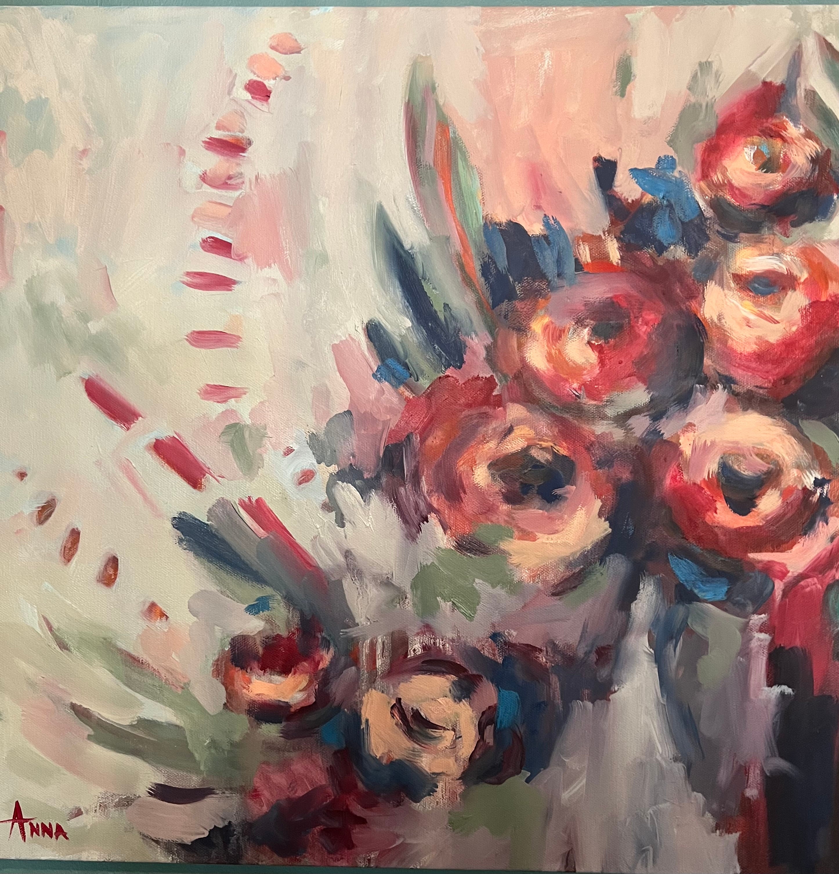 24x24 Floral art piece