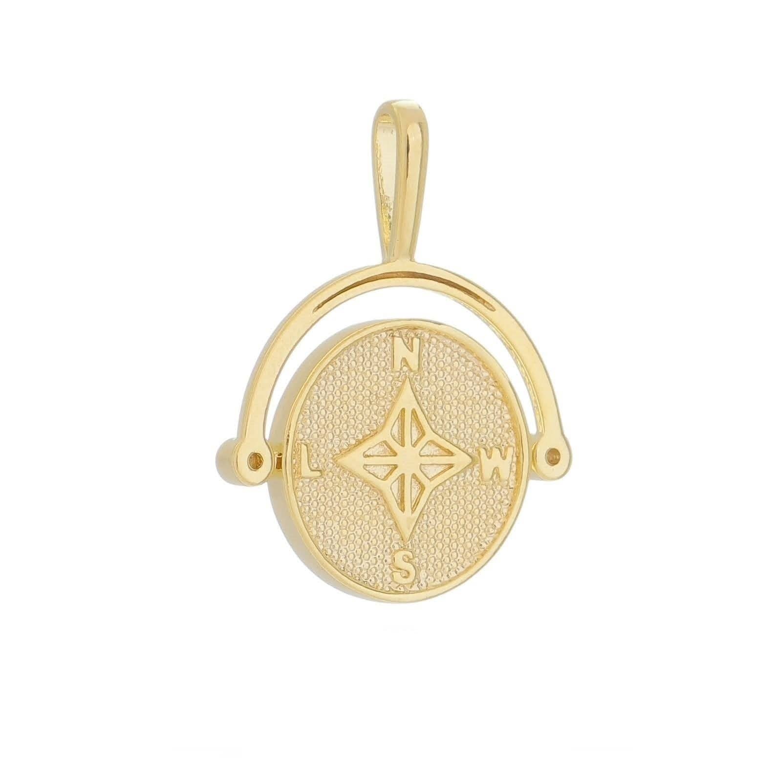 18k Gold-Plated Compass Pendant, photo 5 of 6
