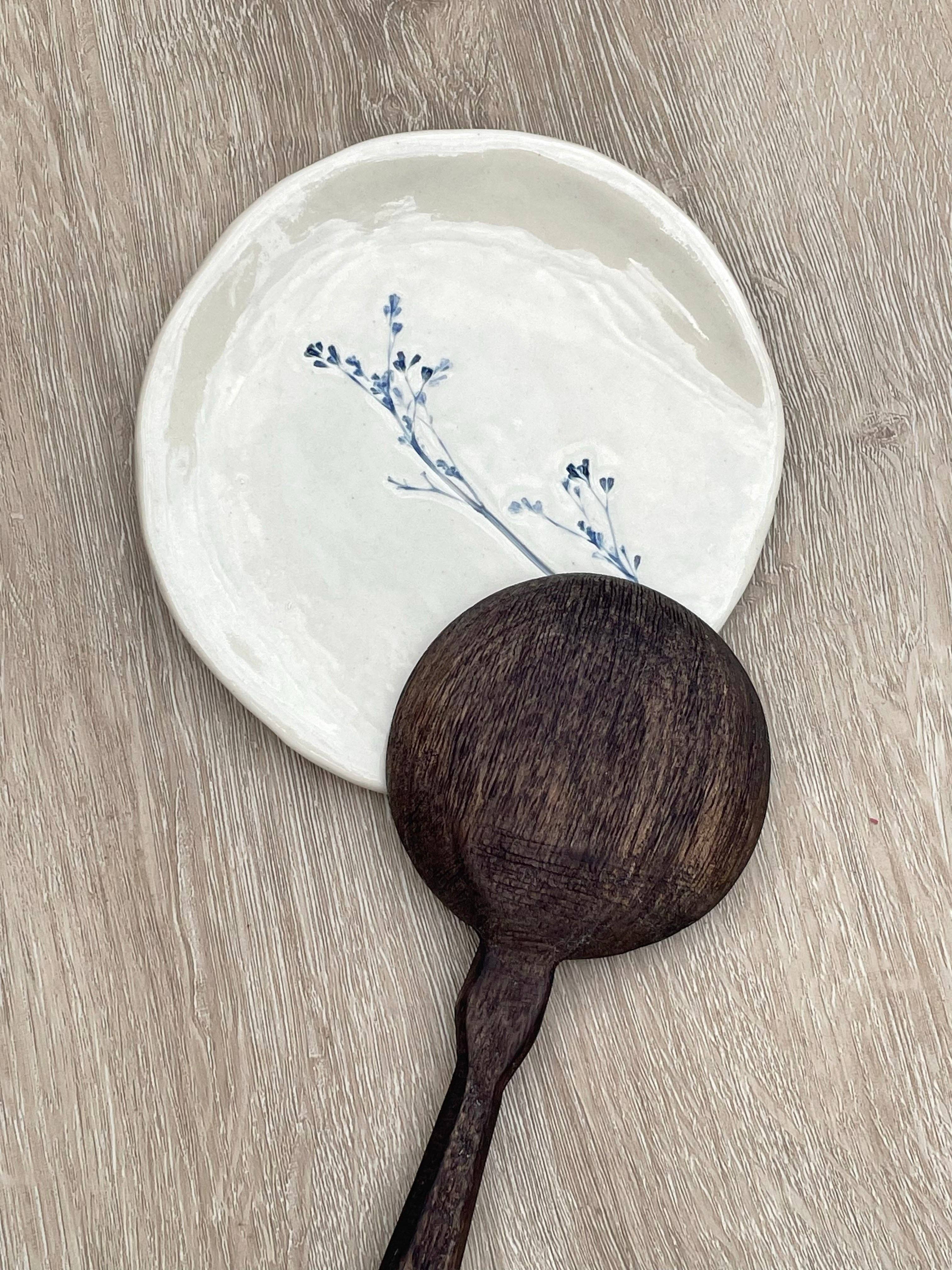 Hand-Painted Floral Spoon Rest, Blue, photo 2 of 5