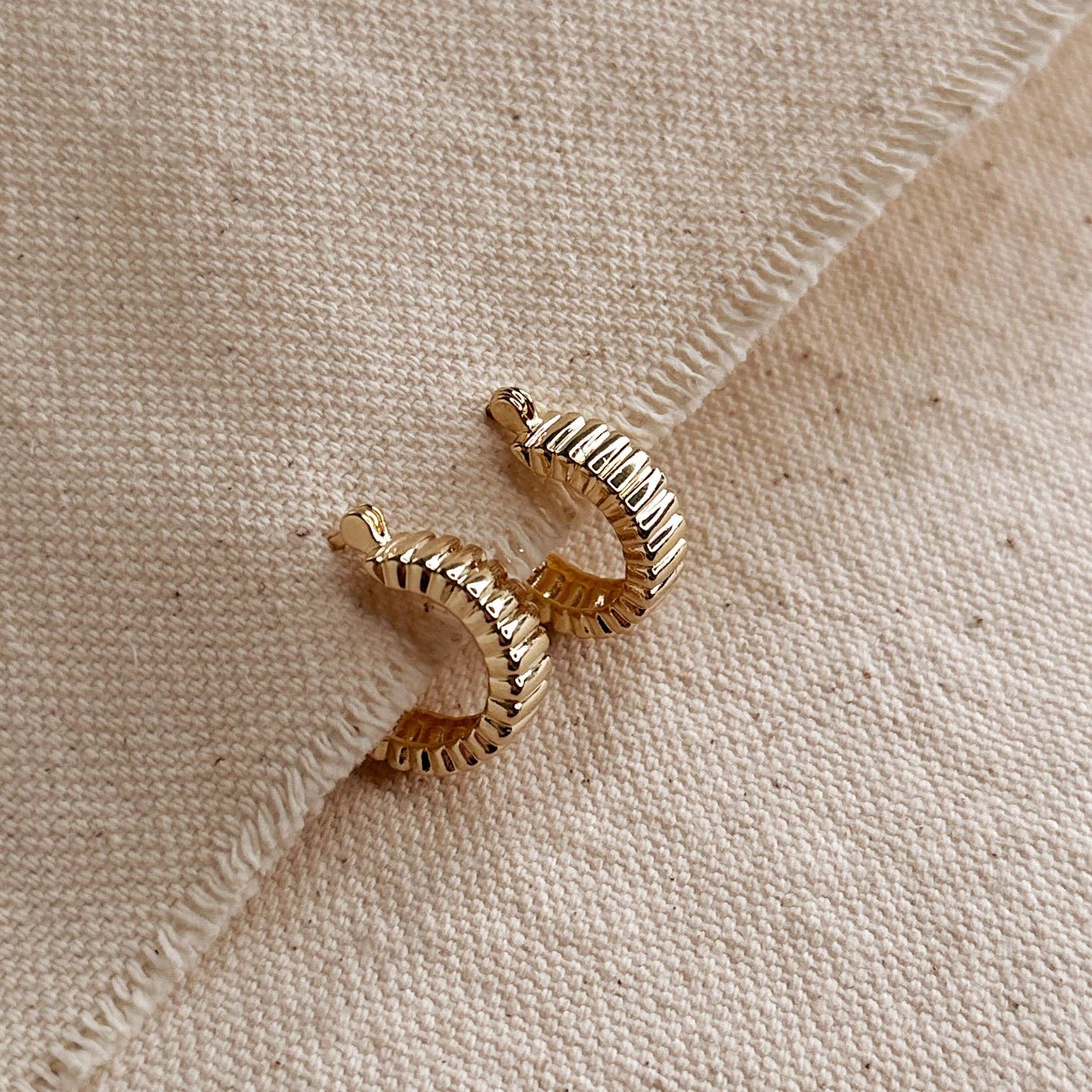 Ridged Hoop Earrings, photo 1 of 6
