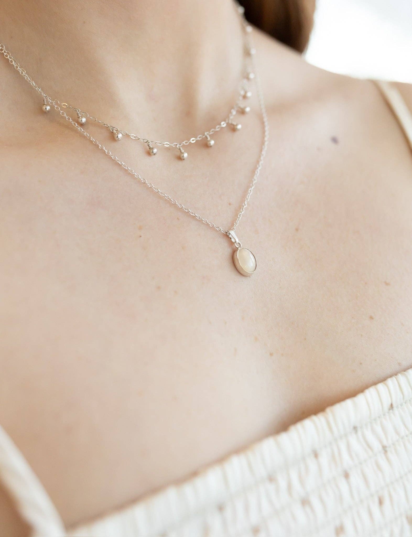 Princess Bead Necklace: .925 Sterling Silver