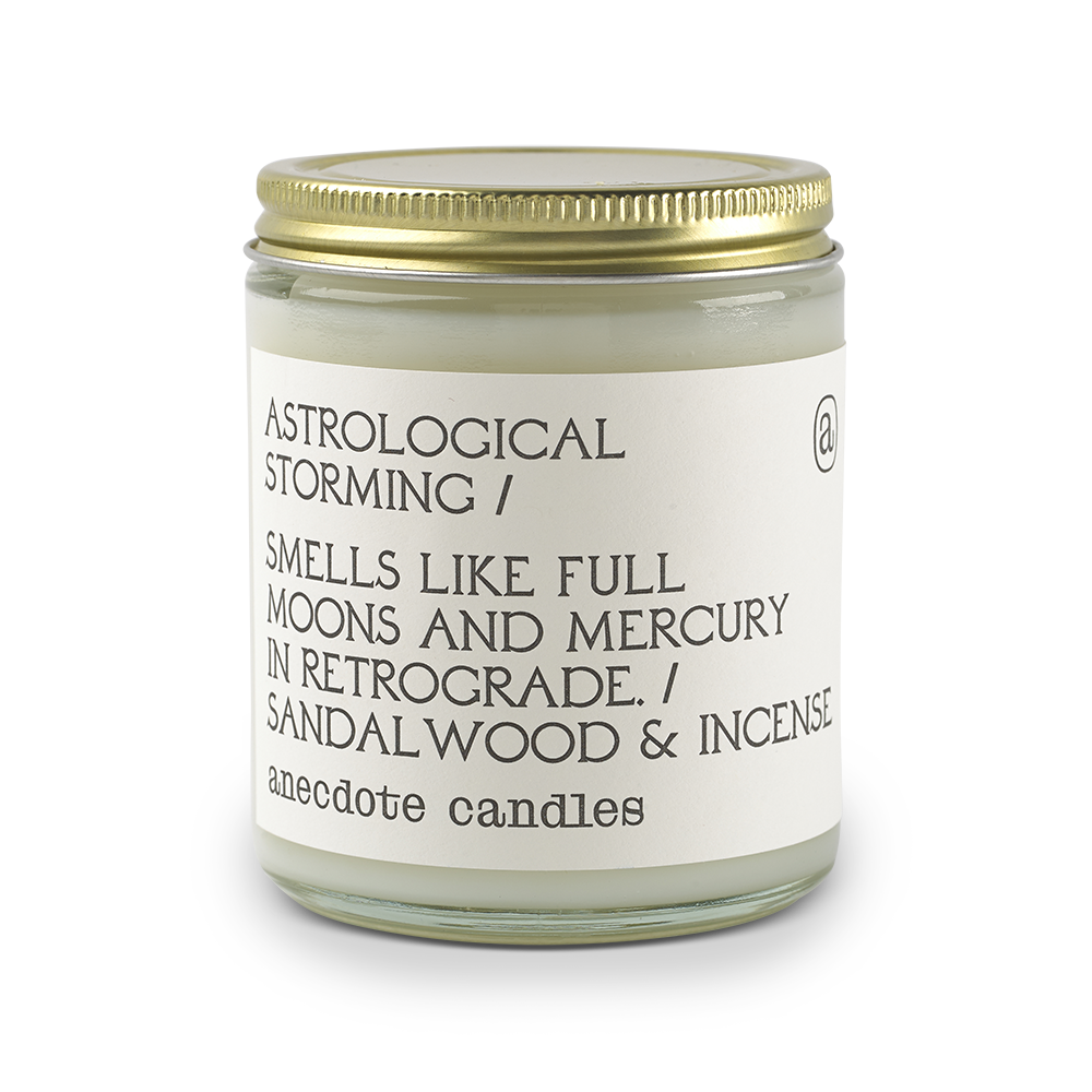Astrological Storming (Sandalwood & Incense)Glass Jar Candle