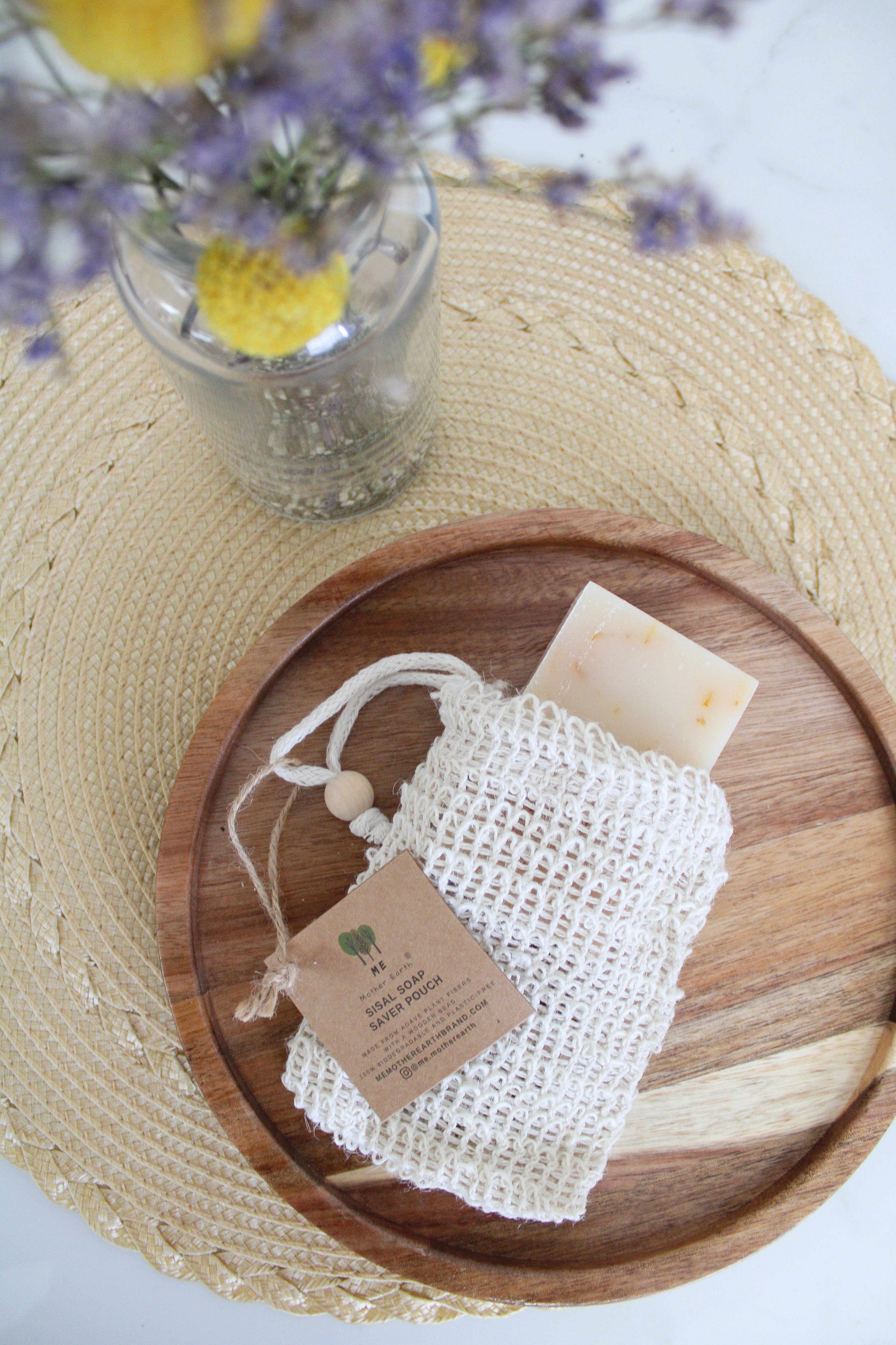 Biodegradable Natural Sisal Soap Saver Pouch | Eco Friendly, photo 1 of 5