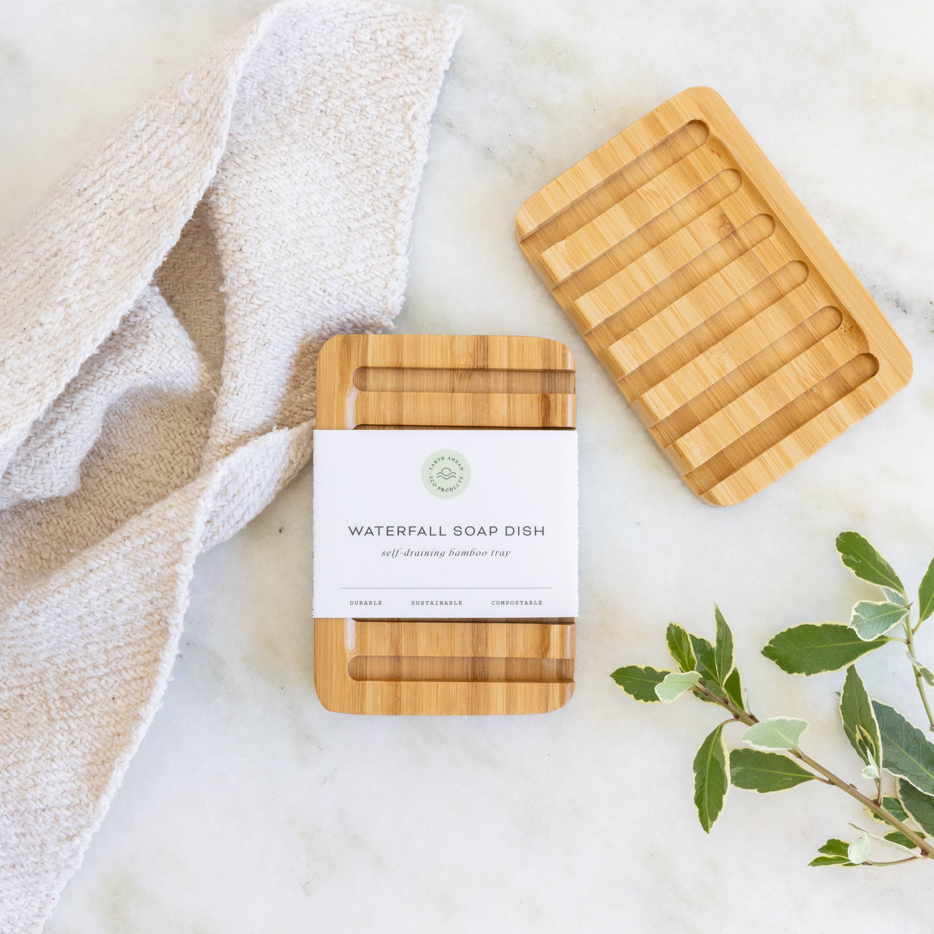 Bamboo Waterfall Self-Draining Soap Dish, photo 1 of 6