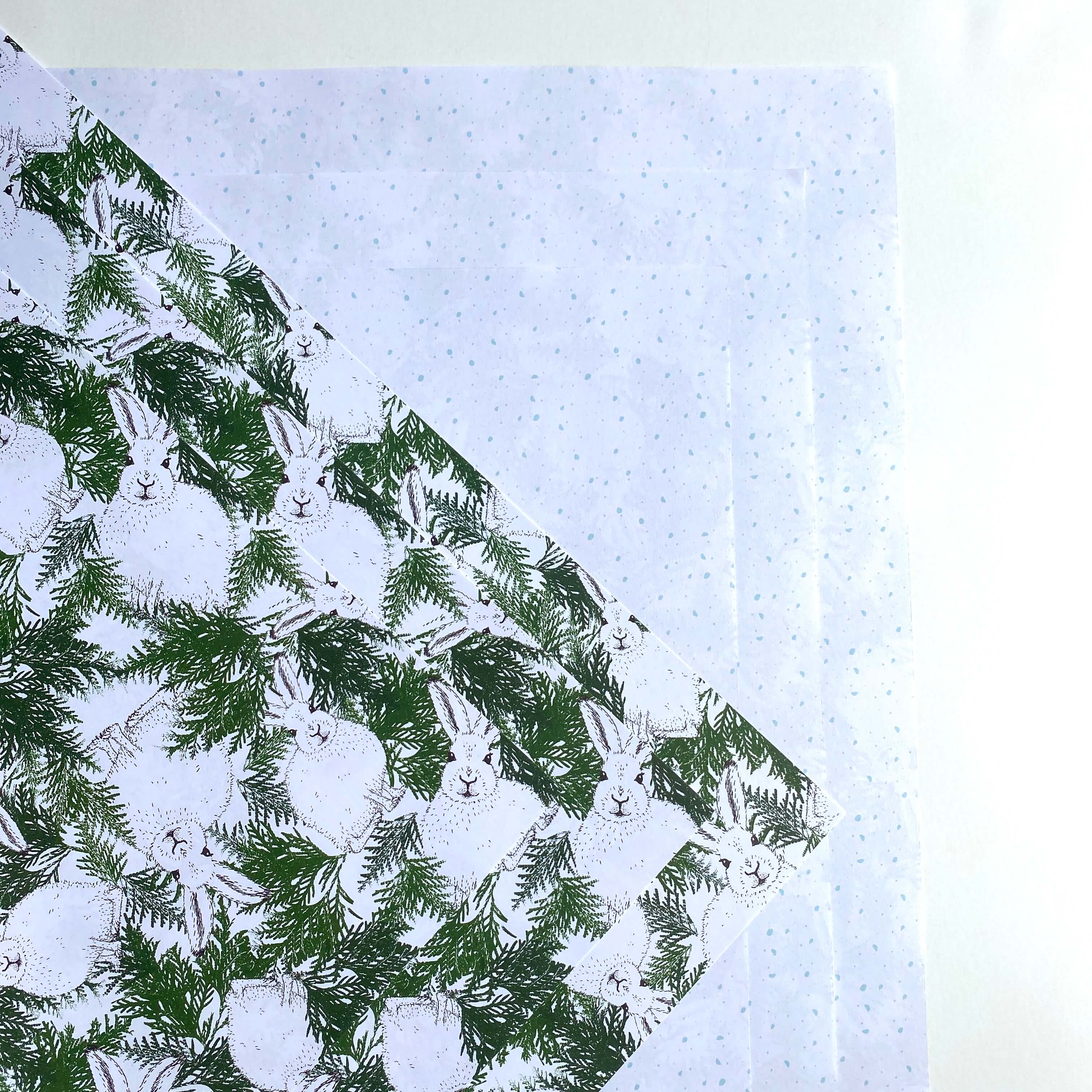 Arctic Hare Wrapping Paper: Rolls of 3 Sheets, photo 6 of 6