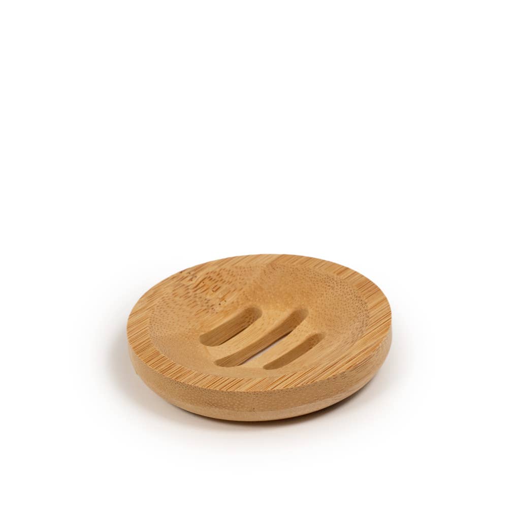 Bamboo soap dish - round