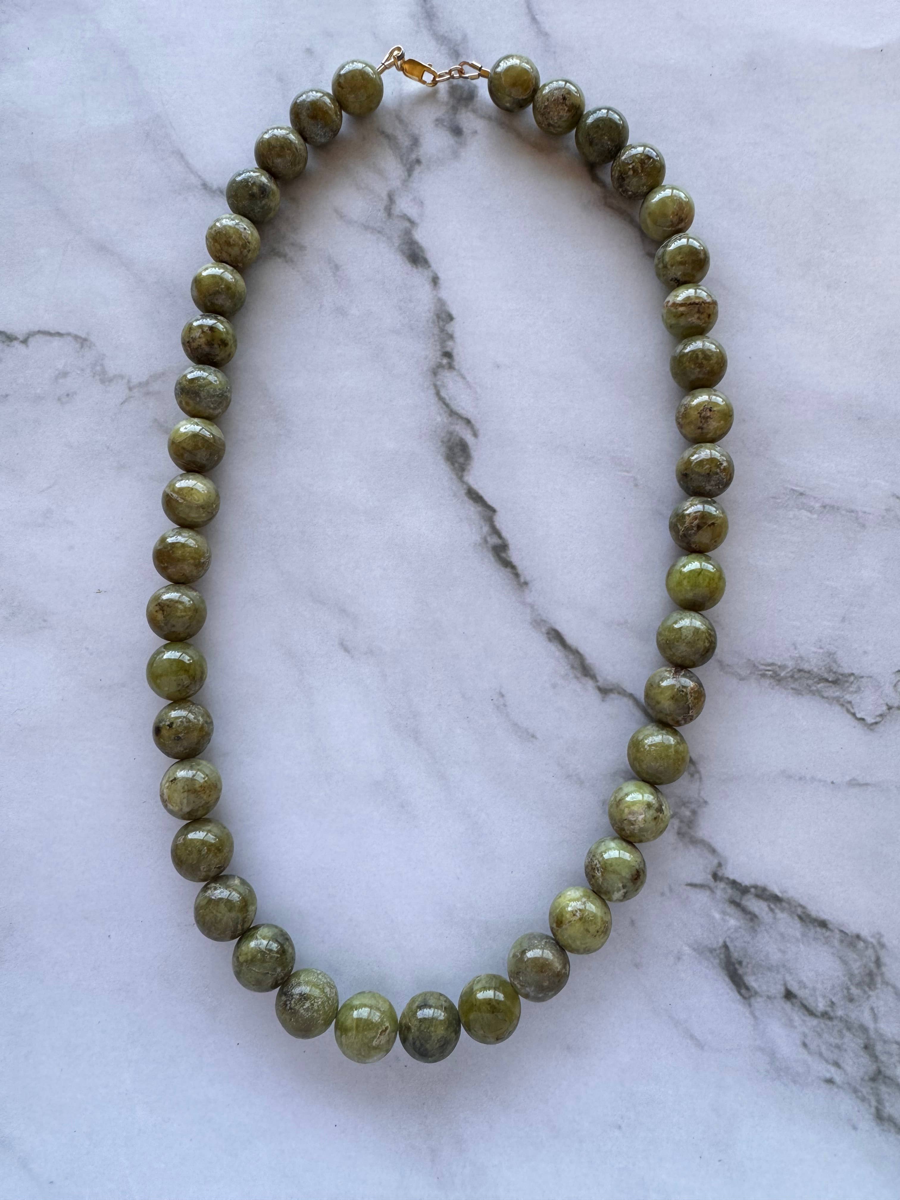 Bessie Chunky Beaded Necklace: Amazonite, photo 5 of 7