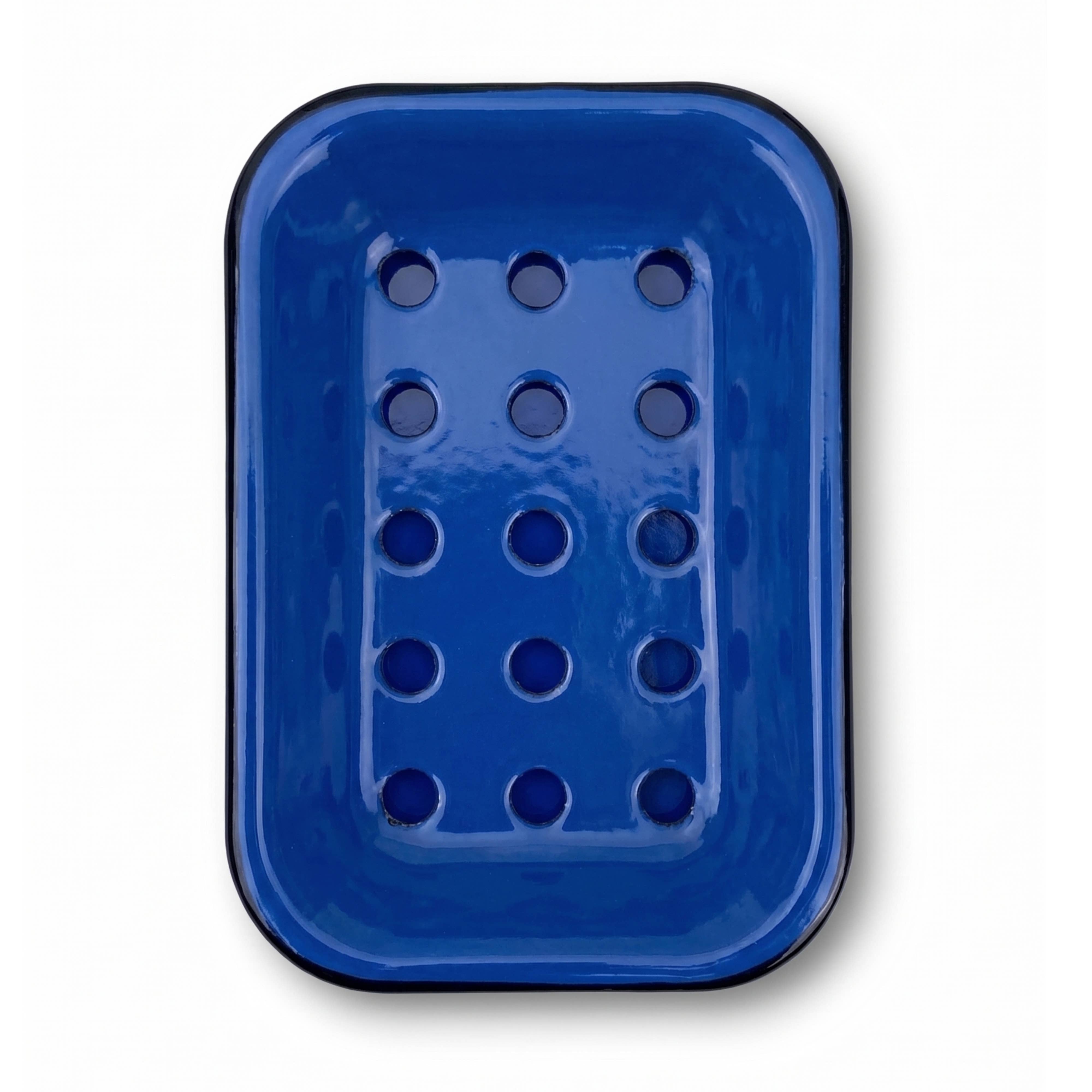 Enamel soap dish in cobalt, photo 1 of 6