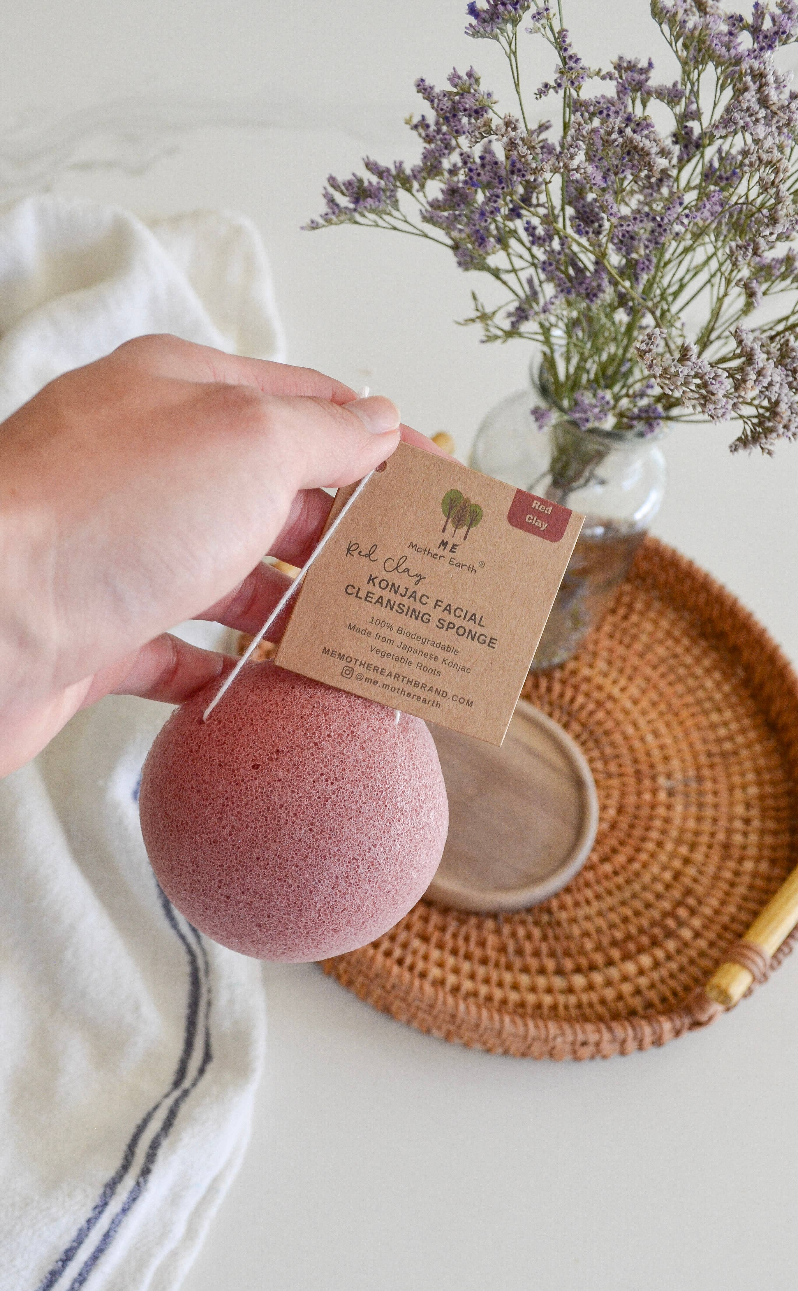 Konjac Sponge Biodegradable | Zero Waste | Vegan Skincare: Green Tea, photo 5 of 8