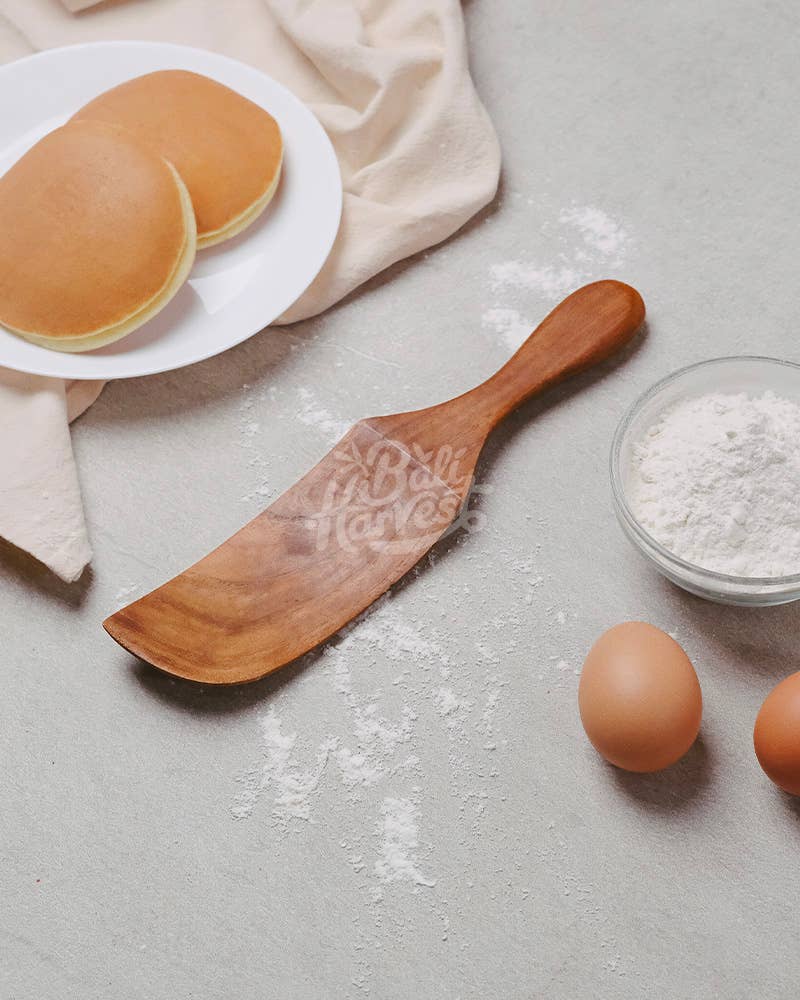 Teak Wooden Pancake Spatula Turner Flipper - Breakfast Egg, photo 3 of 3