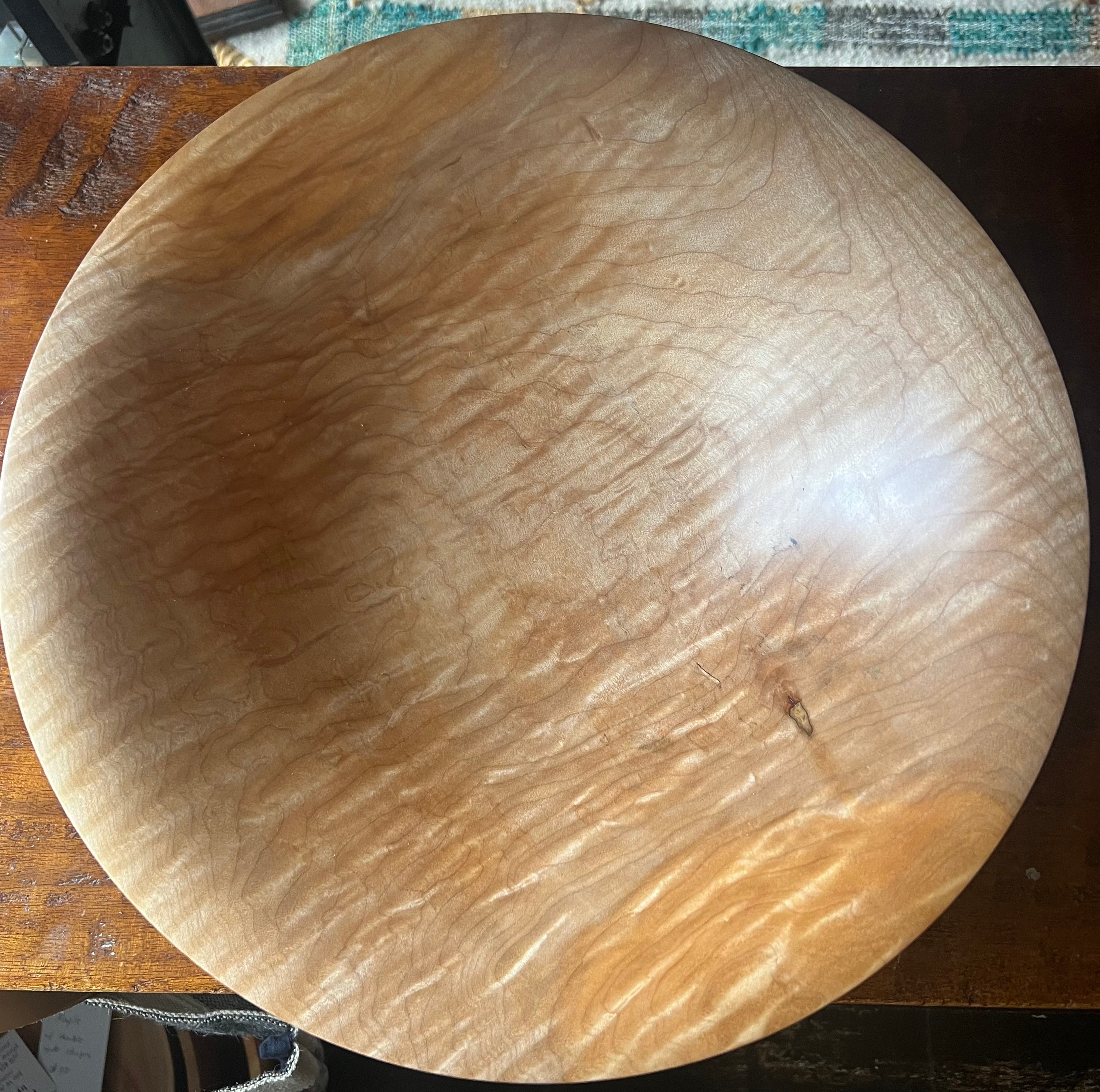 14.5” Maple Flared Bowl w/quilting