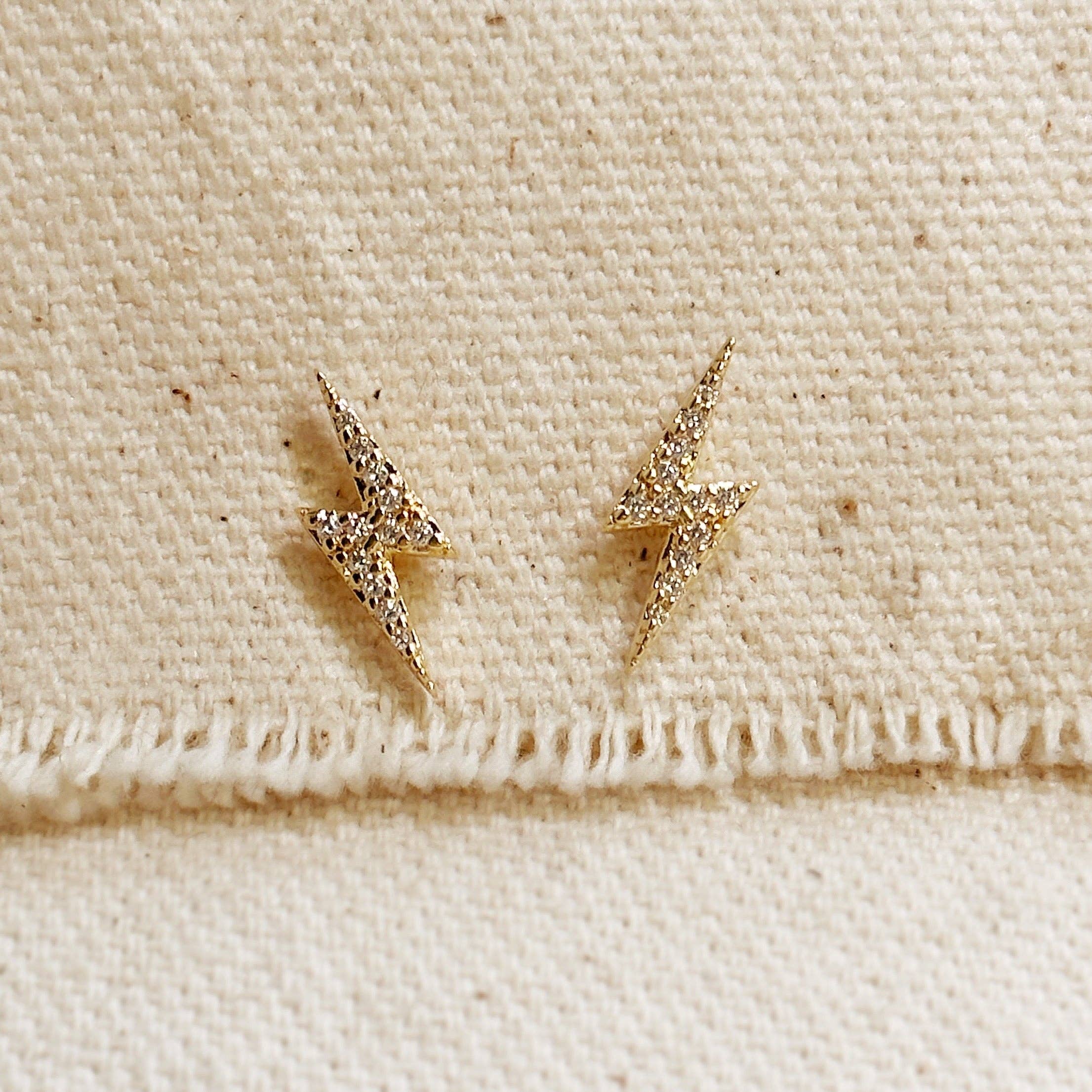 Mini Lightning Bolt Stackable Earrings, photo 1 of 4