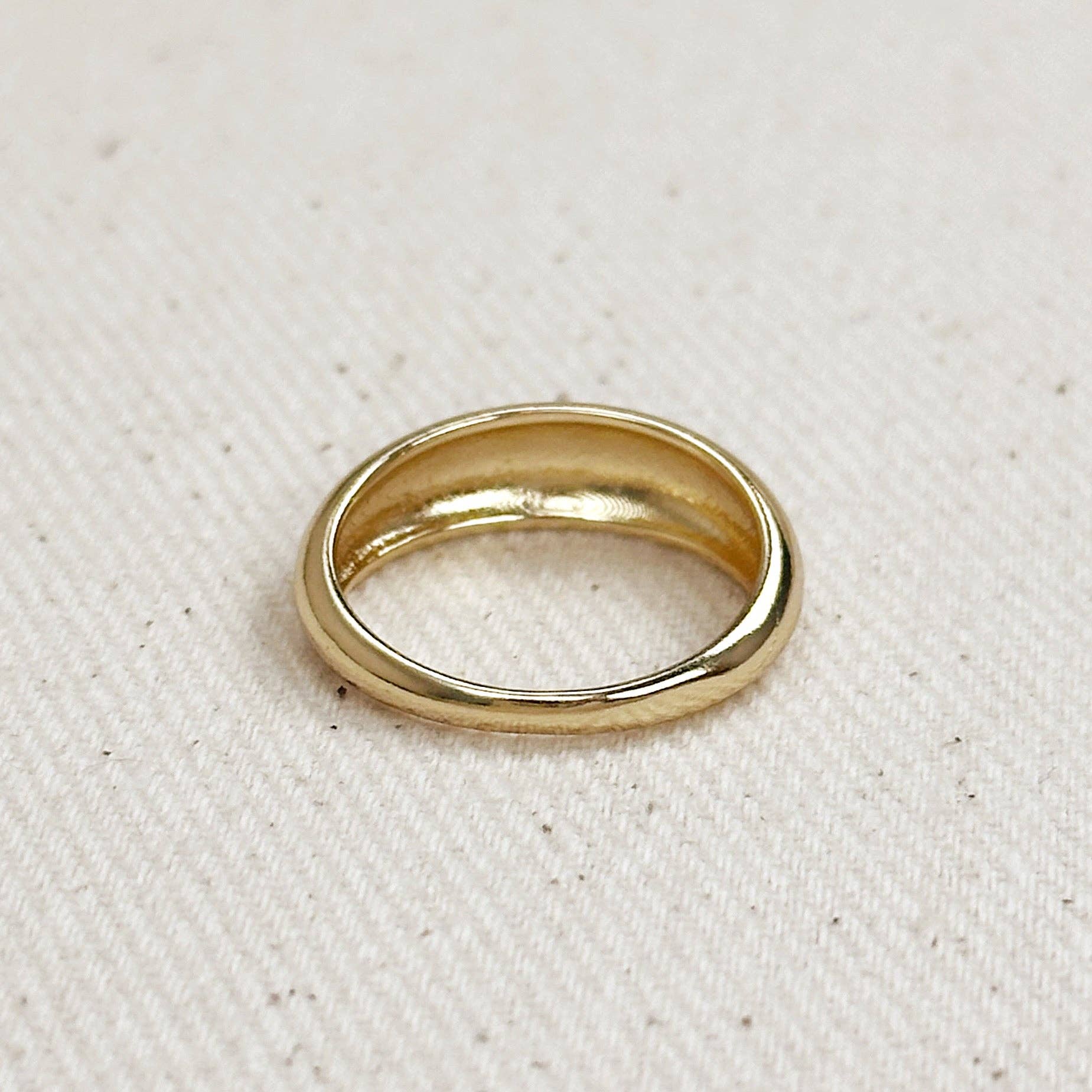 Size 7.5- 18k Gold Filled Mini Polished Dome Ring, photo 5 of 7