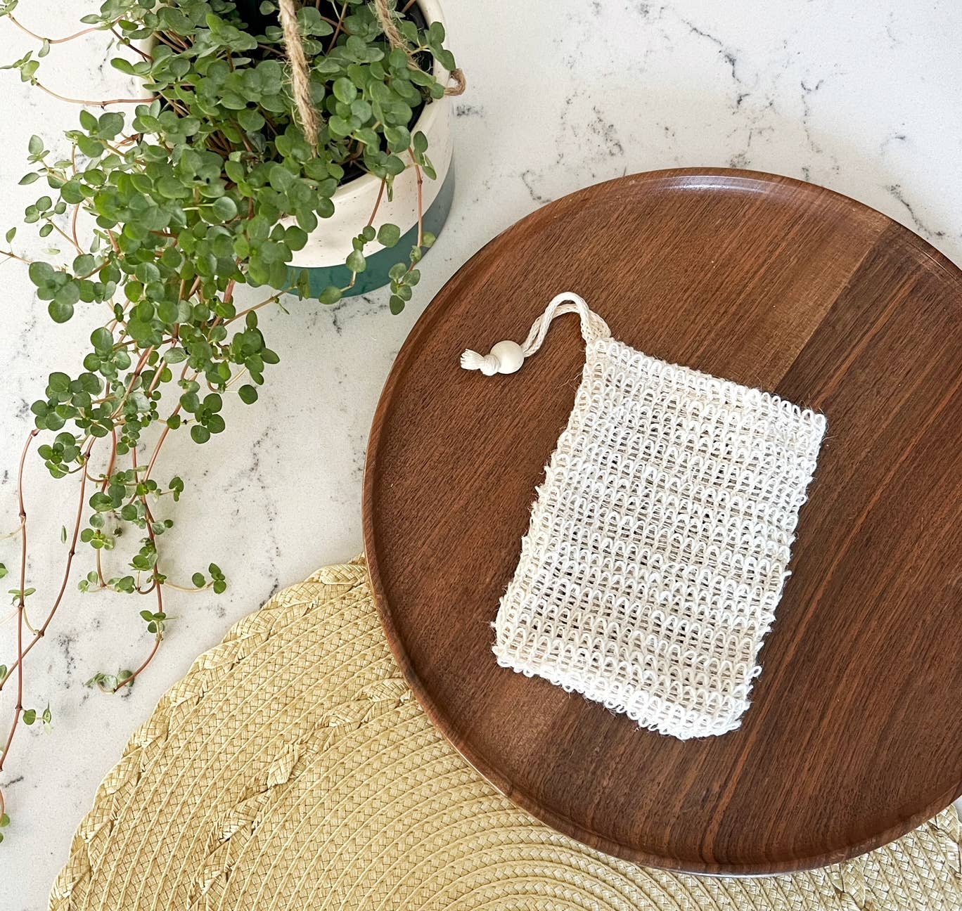 Biodegradable Natural Sisal Soap Saver Pouch | Eco Friendly, photo 5 of 5