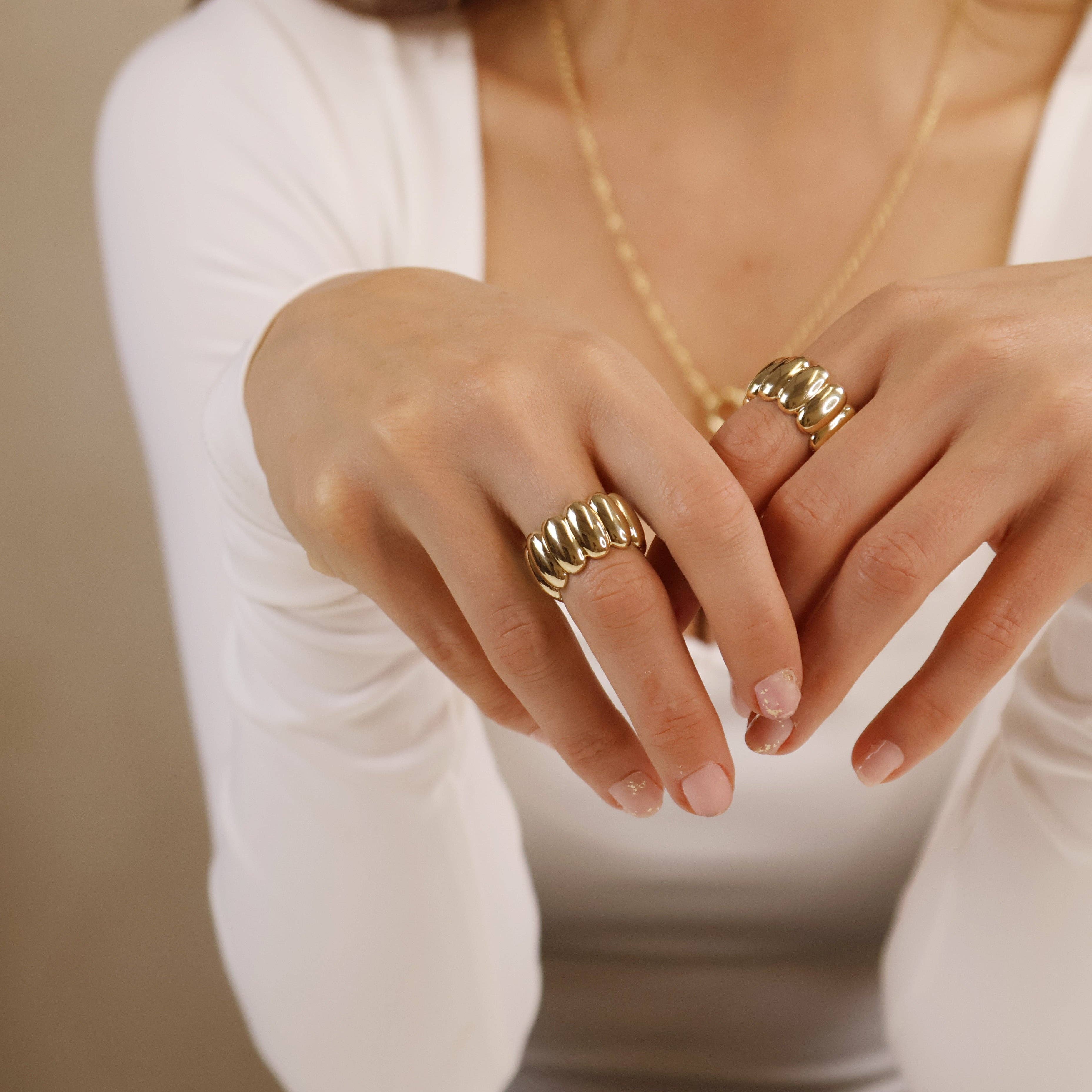 Size 8- Oversized Scalloped Ring, photo 4 of 8